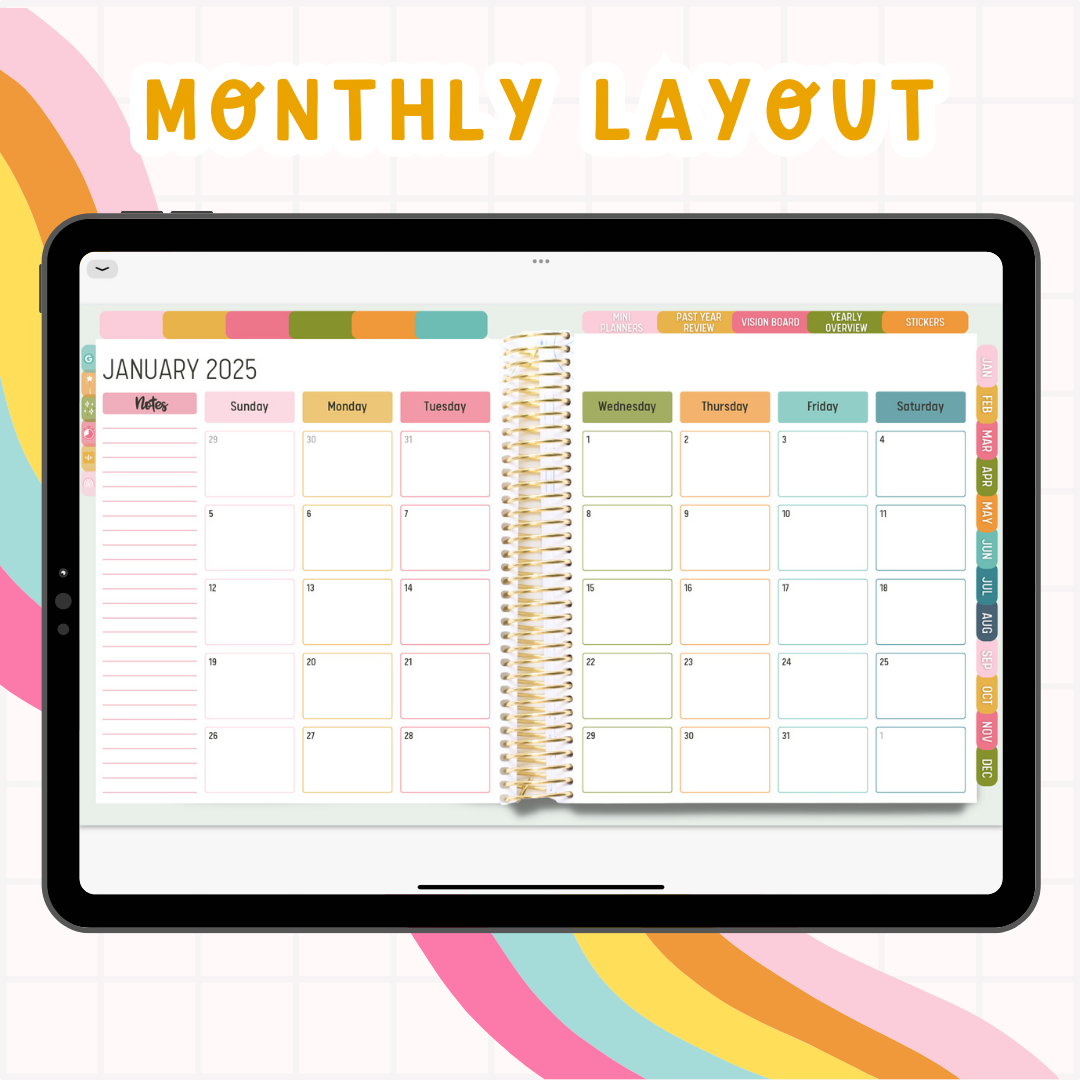 2025 Life Planner | Fully Hyperlinked (w/ Links to Google & Apple Calendars + Reminders)