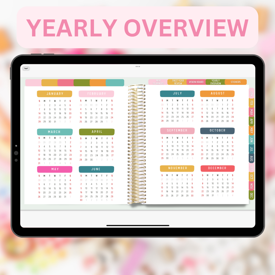 2024 Fully Hyperlinked Life Planner (w/ Links to Google & Apple Calendars + Reminders)