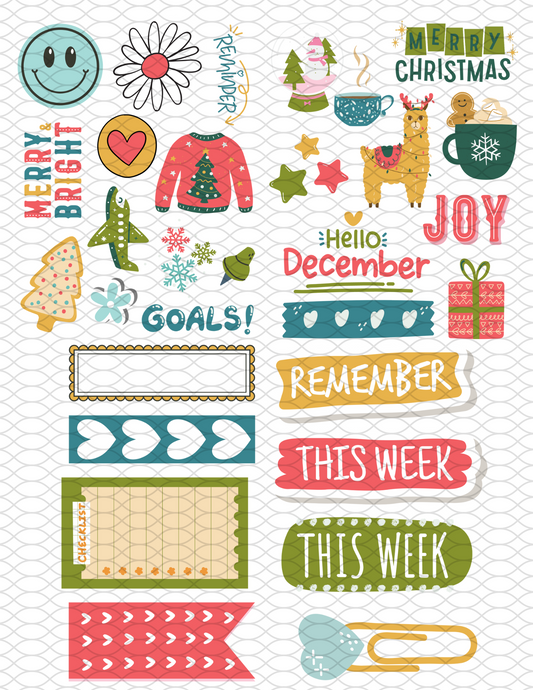 December Digital Stickers